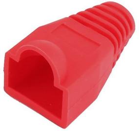 img 2 attached to Soft Plastic Ethernet RJ45 Cable Connector Boots Cover Strain Relief Boots CAT5 CAT5E CAT6 CAT6E 100PCS By Copapa (Red)