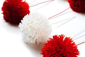 img 2 attached to CraftMore Red White Pom Pick