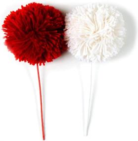 img 3 attached to CraftMore Red White Pom Pick