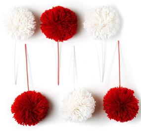 img 4 attached to CraftMore Red White Pom Pick
