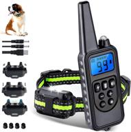 🐶 high-range dog training collar with remote - beep, vibrate, shock modes, waterproof, led-light, usb charging - bark collar for small, medium & large dogs logo