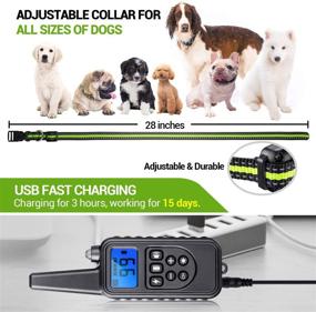 img 1 attached to 🐶 High-Range Dog Training Collar with Remote - Beep, Vibrate, Shock Modes, Waterproof, LED-Light, USB Charging - Bark Collar for Small, Medium & Large Dogs