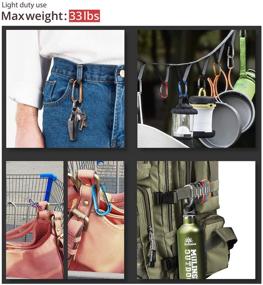 img 1 attached to 🔒 Gimars Durable 2 Inch Carabiner Clips 20 Pcs Assorted Colors D Shape Spring-Loaded Gate Aluminum Carabiner Keychain for Home, Camping, Hiking, Fishing, Bottle, Backpack - Improved Design