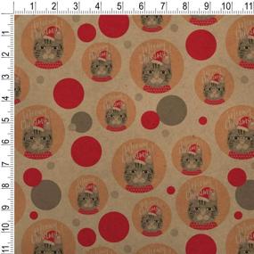 img 3 attached to 🎁 Premium Kraft Gift Wrap: Meowy Merry Christmas Cat in Sweater and Hat Design