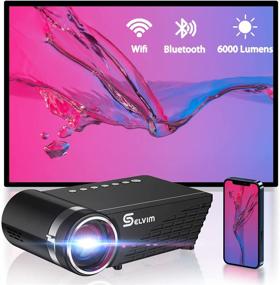 img 4 attached to 📽️ Selvim WiFi Mini Projector - 1080P Compatible with 200'' Display, Bluetooth Portable Movie Projector, Long-lasting 60000-Hour LED Lamp Life - Compatible with TV Stick, HDMI, USB, Laptop, PS4, iOS/Android