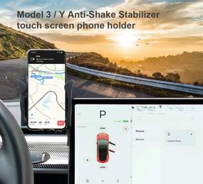 img 1 attached to Держатель для телефона Tesla Model 3 Model Y | Универсальное автомобильное крепление для смартфонов на приборной панели, совместимое с iPhone X XS XR 8 8Plus iPhone 11 iPhone 11 pro max SE2 | Совместим с Samsung S20.