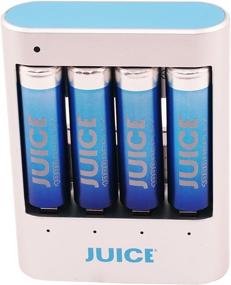 img 3 attached to 🔋 JUICE Extreme Replay Rapid/Smart USB стартовый комплект с 1500 циклами заряда 2-AA плюс 2-AAA Перезаряжаемые гибридные батареи - электрический синий - Обзор продукта и характеристики