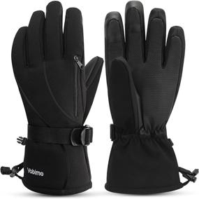 img 4 attached to 🧤 Waterproof Windproof Ski Gloves: Stay Warm, Dry, and Comfy in Winter Season! Ideal for Snowboarding, Skiing, and Cold Weather Activities. Unisex Breathable Snow Gloves with Touchscreen Compatibility and Wrist Leashes.