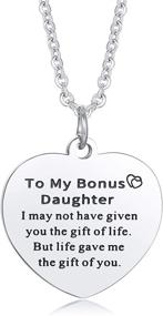 img 4 attached to 🎁 To My Daughter / To My Mom Necklace: A Heartfelt 316L Stainless Steel Love Message Stamped Pendant Perfect for Weddings, Birthdays, and Mother's Day - Mother Daughter Necklace with Gift Box