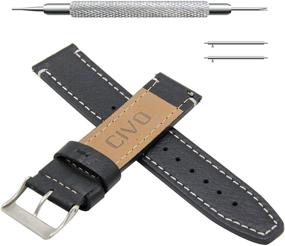 img 4 attached to 🕒 Enhanced CIVO Watch Band with Stylish Stitching for Optimal Release
