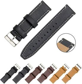 img 3 attached to 🕒 Enhanced CIVO Watch Band with Stylish Stitching for Optimal Release