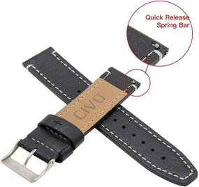 img 1 attached to 🕒 Enhanced CIVO Watch Band with Stylish Stitching for Optimal Release