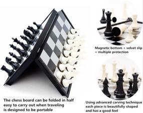 img 3 attached to ♟️ ChengQiSM Magnetic Portable Chess Set - 12X5" Professional Size