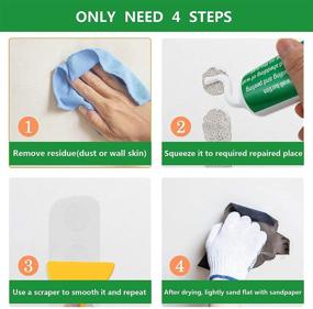 img 1 attached to 🔧 Safemend Drywall Repair Kit with Scraper - Non-Toxic, Instant Self-Adhesive Wall Patch Putty for Holes, Cracks, Graffiti - Fast Wall Mending Agent & Filling Paste (100g)