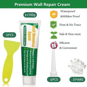 img 3 attached to 🔧 Safemend Drywall Repair Kit with Scraper - Non-Toxic, Instant Self-Adhesive Wall Patch Putty for Holes, Cracks, Graffiti - Fast Wall Mending Agent & Filling Paste (100g)