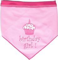 i see spot's pet scarf bandanna: birthday girl, large, pink - adorable accessory for your furry friend логотип