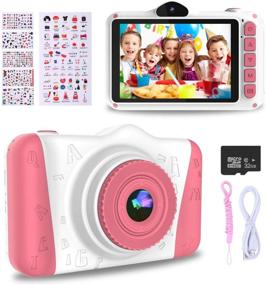 img 4 attached to 📸 WOWGO Детская цифровая камера - 12MP Селфи-камера для детей с 3.5" большим экраном для мальчиков и девочек, 1080P перезаряжаемая электронная камера с пакетом 32ГБ TF карты.