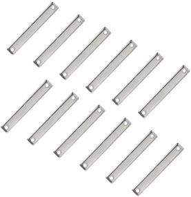 img 3 attached to 🔗 PH PandaHall 100pcs Stainless Steel Straight Bar Link Connectors: Durable Metal Jewelry Connectors for Pet Chains, Bracelets, Necklaces & More - 25x3.5x1mm, Hole 1mm