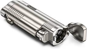 img 4 attached to 🔥 High-Powered Triple Jet Flame Butane Torch Lighter with Built-in Punch - Gas Not Included