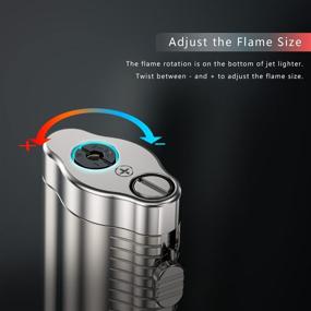 img 2 attached to 🔥 High-Powered Triple Jet Flame Butane Torch Lighter with Built-in Punch - Gas Not Included