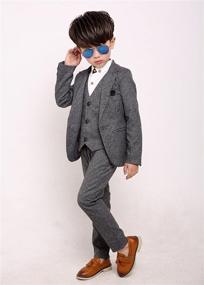 img 2 attached to Fengchengjize 3 Piece Suits for Boys 👔 - Jacket and Pants Set - Stylish Clothing