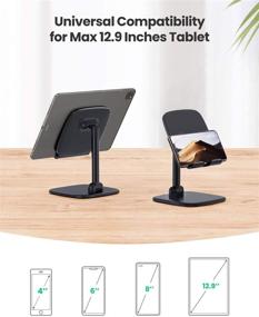 img 2 attached to 📱 UGREEN Tablet Stand Holder Mount Desk Adjustable - iPad Pro 12.9, iPad 7th Gen, iPad Air Mini, Samsung Galaxy Tab, Nintendo Switch, E-Reader - Black