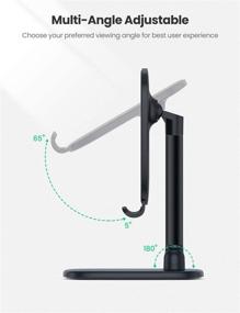 img 3 attached to 📱 UGREEN Tablet Stand Holder Mount Desk Adjustable - iPad Pro 12.9, iPad 7th Gen, iPad Air Mini, Samsung Galaxy Tab, Nintendo Switch, E-Reader - Black