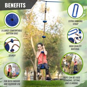 img 2 attached to 🌳 Sportivikids Climbing Rope Tree Swing with Platforms and Disc Swings Seat for Thrilling Outdoor Fun