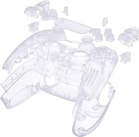 img 2 attached to 🎮 Clear Full Set Housing Shell with Buttons and Touchpad Cover for PS5 Controller - Custom Replacement Decorative Trim Shell Front Back Plates for Playstation 5 Controller (Controller NOT Included)