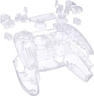 🎮 clear full set housing shell with buttons and touchpad cover for ps5 controller - custom replacement decorative trim shell front back plates for playstation 5 controller (controller not included) логотип