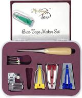 🧵 madam sew bias tape maker kit – adjustable binding presser foot, 4 bias tape makers, quilt awl, and 10 bead head pins – compatible with brother, janome, and low shank sewing machines for quilting and sewing logo