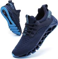 skdoiul men's athletic sneakers: breathable trainers for active comfort logo