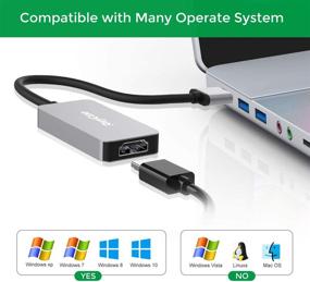 img 2 attached to 🔌 USB to HDMI Adapter, HD Audio Video Cable Converter, USB 3.0 to HDMI for Multiple Monitors 1080P, Windows XP/10/8.1/8/7 Compatible (Not Mac, Linux, Vista, Chrome) - Gray