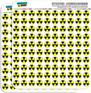 0.5-inch planner calendar scrapbooking crafting stickers - opaque, featuring radioactive nuclear warning symbol logo