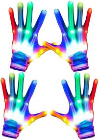 img 4 attached to 🎉 Flashing Gloves: Fun & Festive Birthday and Christmas Party Supplies