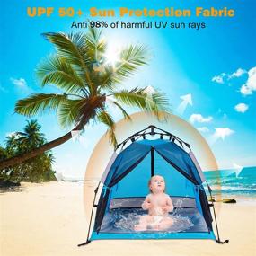 img 1 attached to 👶 SHDIBA Portable Baby Beach Tent with Pool, Instant Sun Shelter Canopy for Outdoor Activities – Easy Setup & Carry Bag included for Travel, Fishing, Camping, Hiking