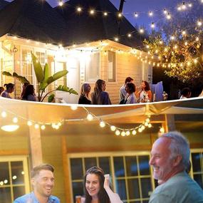 img 3 attached to BRTLX Outdoor String Lights: 150FT LED G40 Patio Lights With 75+2(Spare) Waterproof Bulbs - Ideal for Christmas, Balcony Parties, Weddings, and Market events