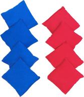 🎒 simply sports 6" starter set cornhole bean bags - enhance your game with this set of 8 (red, blue) логотип