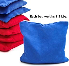 img 1 attached to 🎒 Simply Sports 6" Starter Set Cornhole Bean Bags - Enhance Your Game with This Set of 8 (Red, Blue)