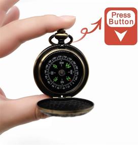 img 2 attached to 🧭 Sanung Portable Outdoor Compass with Alloy Shell - Pocket Watch Gifts, Precise Direction Guide for Hiking, Camping, Adventure