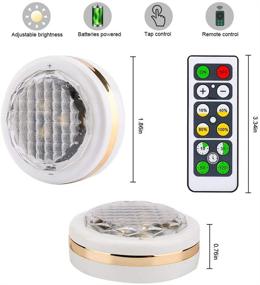 img 3 attached to 6 Pack of LEASTYLE Wireless LED Puck Lights with Remote Control - Battery Operated Under Cabinet Lighting, Closet Light, Stick On Lights for Kitchen and More