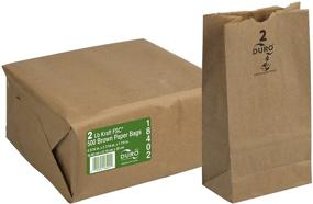 img 1 attached to 🛍️ Duro ID# 18402: Environmentally Friendly 2# SOS Bag 30lb Kraft - Pack of 500 - Dimensions: 4-5/16 x 2-7/16 x 7-7/8