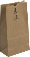 🛍️ duro id# 18402: environmentally friendly 2# sos bag 30lb kraft - pack of 500 - dimensions: 4-5/16 x 2-7/16 x 7-7/8 logo