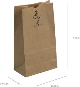 img 2 attached to 🛍️ Duro ID# 18402: Environmentally Friendly 2# SOS Bag 30lb Kraft - Pack of 500 - Dimensions: 4-5/16 x 2-7/16 x 7-7/8