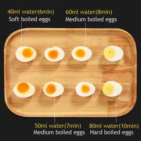 img 2 attached to VOBAGA Electric Egg Cooker, Rapid Egg Boiler with Auto Shut Off - Soft, Medium, Hard Boiled, Poached, Steamed Eggs, Vegetables and Dumplings - Stainless Steel Tray, 7-Egg Capacity - Retro Green