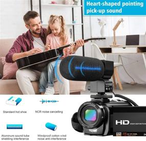 img 1 attached to 📷 Premium Aasonida Video Camera Camcorder: FHD 1080P 30FPS 24MP, YouTube Vlogging, 3.0 Inch 270° Rotation Screen, Mic & Remote- 2 Batteries