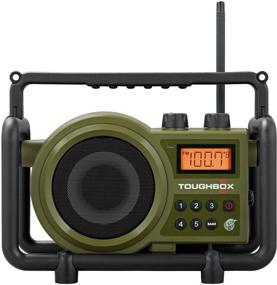 img 4 attached to 📻 Sangean TB-100 TOUGHBOX Цифровое радио, Зеленый - FM/AM/Aux Сверхпрочное