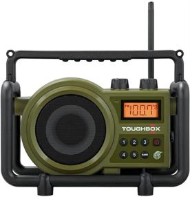 img 3 attached to 📻 Sangean TB-100 TOUGHBOX Цифровое радио, Зеленый - FM/AM/Aux Сверхпрочное