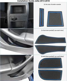 img 1 attached to Улучшите свой Volkswagen Jetta с набором ковриков auovo 2013-2018 Custom Fit в голубом цвете - антипыль, противоскользящие, идеальный автомобильный аксессуар для интерьера!