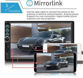 img 1 attached to 7 Inch Double Din Car Stereo Bluetooth Touch Screen MP5 Player FM Radio, In-Dash Car Audio Receiver with Backup Camera, Hands-Free Multimedia, Supports Mirror Link, AUX, TF, USB.